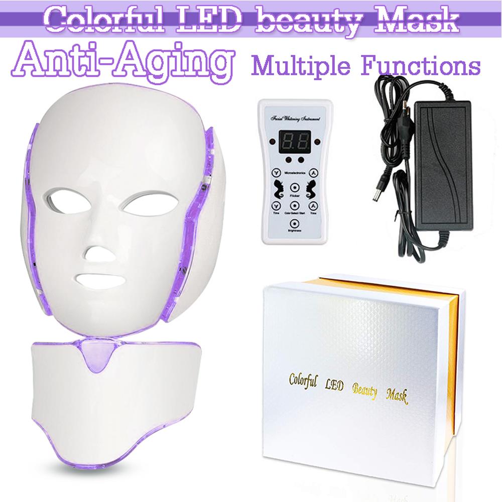 7 Colors Light LED Facial Mask with Neck Face Care Treatment图片