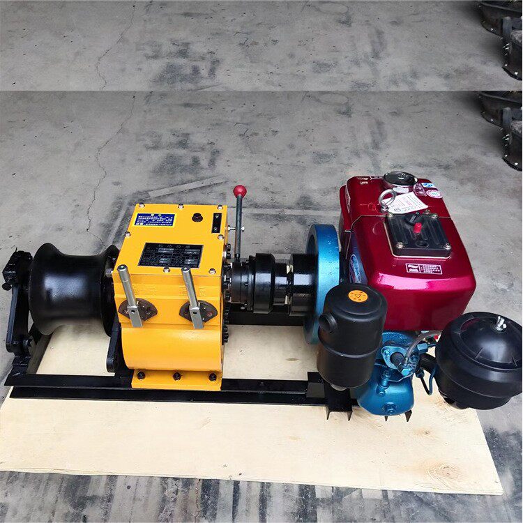 新型3吨5吨汽油柴油绞磨机高速放线机电线路施工卷扬机