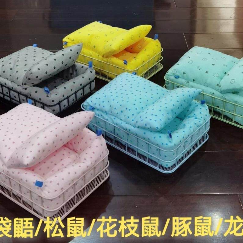 蜜袋鼯用品松鼠花枝鼠刺猬铁艺平台睡窝防啃咬仓鼠笼子二层睡站台