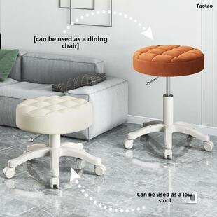 Chair, adjustable and rotating low stool with wheels