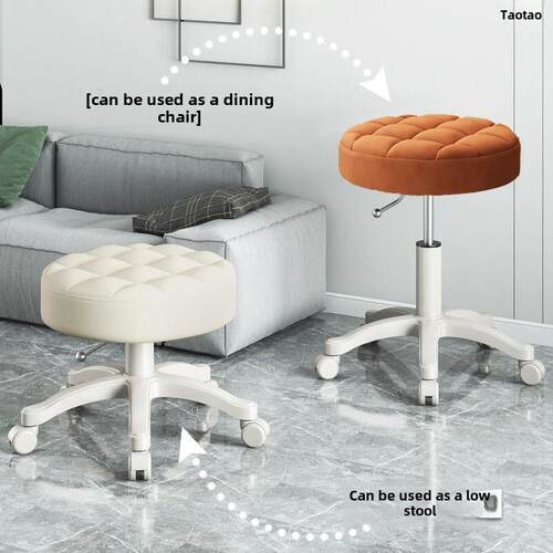 Chair, adjustable and rotating low stool with wheels