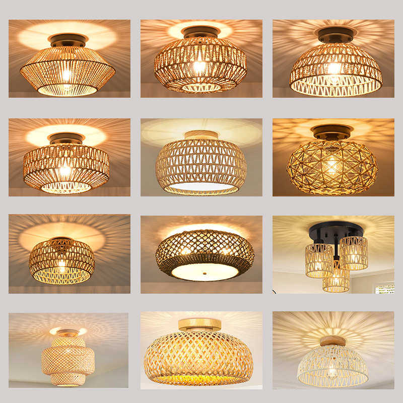 侘寂风日式吸顶灯北欧藤艺走廊过道灯复古原木玄关阳台衣帽间灯具,家装灯饰光源,智能吸顶灯,淘宝优惠券,粉丝福利购,淘宝优惠卷