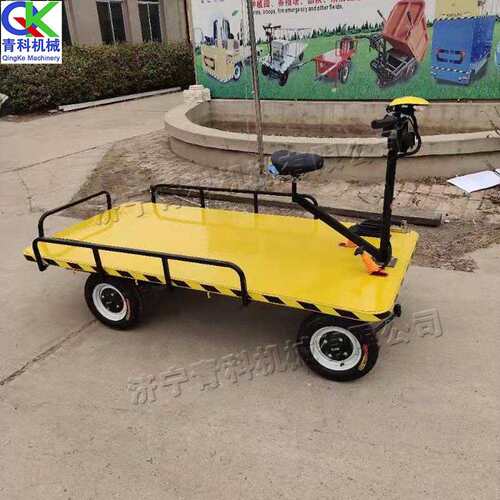 电动农用平板运输车 座驾式电动前进后退车 小型建筑四轮搬运车