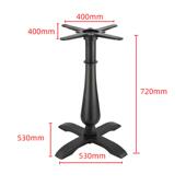 十铸铁台四爪桌脚脚黑色简约店台架酒办公架桌餐厅桌脚桌腿字厂家