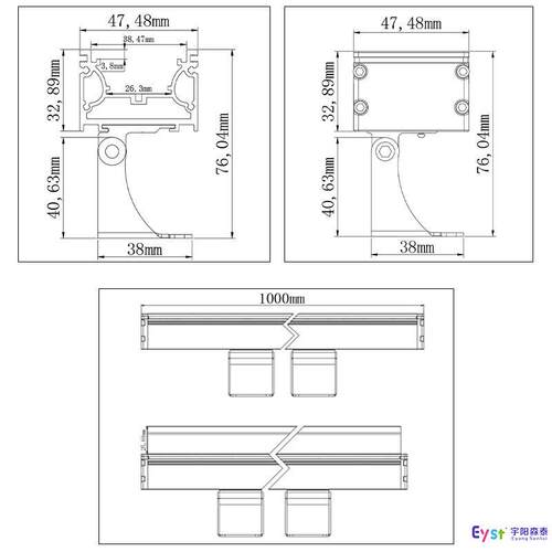 户外LE外D洗墙灯墙背景照明防水灯建线筑投光灯别照射墅76819线性