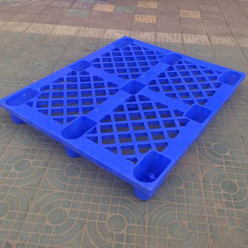 厂家供应加强型蓝色1300*1100九脚塑胶栈板塑料卡板   塑胶托盘