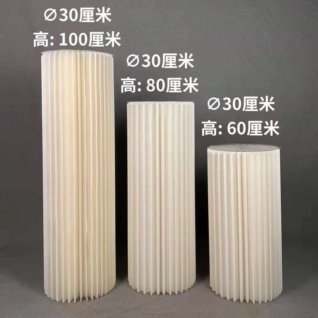 折叠甜品台纸圆柱三角套装饰白色罗马柱立柱婚庆开业派对装饰