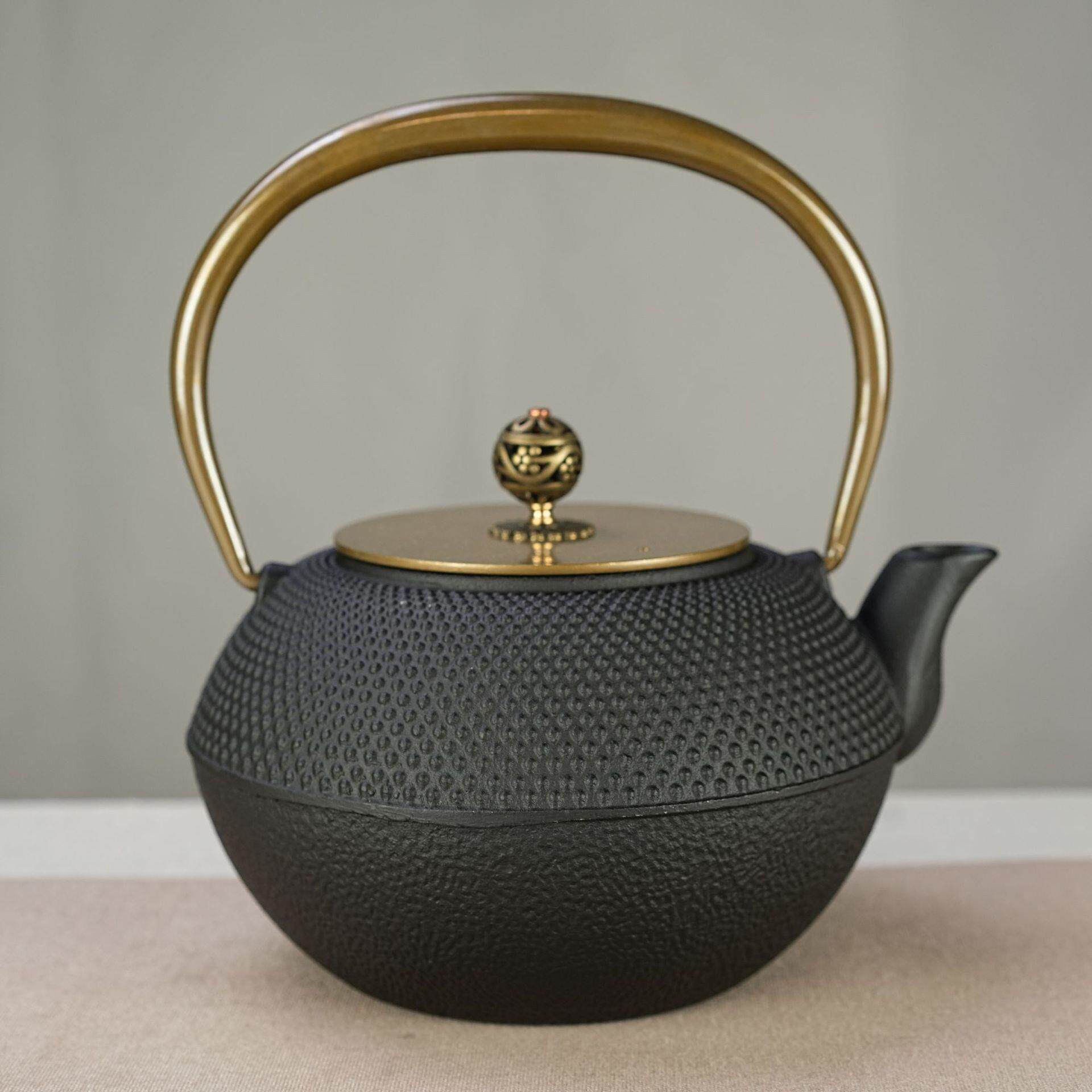 简约家用养生铸铁壶烧水泡茶壶电陶炉茶杯茶具套装新中式摆件装饰