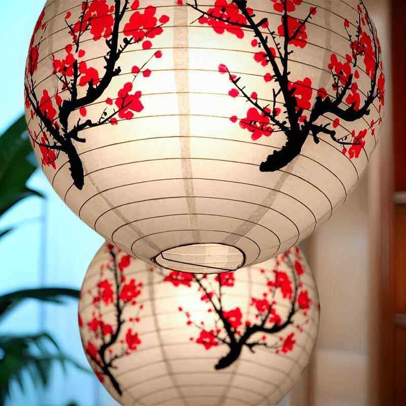 过新年元宵中秋春节纸灯笼圆装饰挂装饰红灯笼小灯罩喜庆中国古风