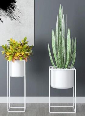 北欧简约桌面小花架家居圆形植物盆栽架子落地架拍照插花花瓶摆件