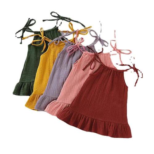 Summer Toddler Baby Girl Sleeveless Ruffles Dress Sarafan Ki