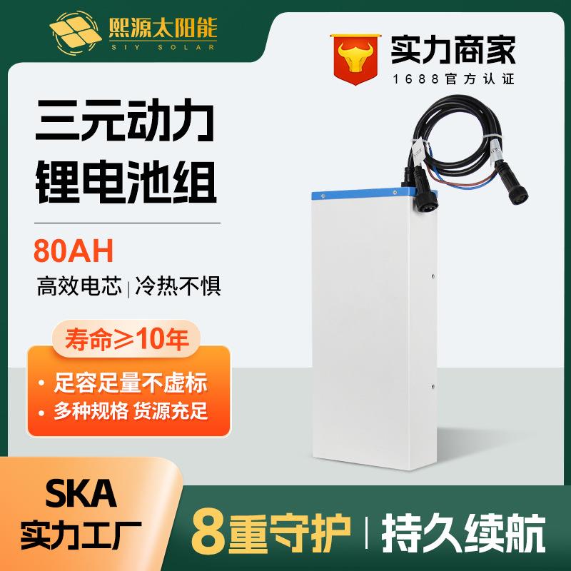 12v24v三元锂电池80ah大容量聚合物太阳能板路灯监控锂电池