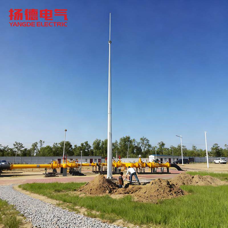 供应单管避雷针塔GH13米15米标准避雷针单管避雷塔接闪杆避雷针塔