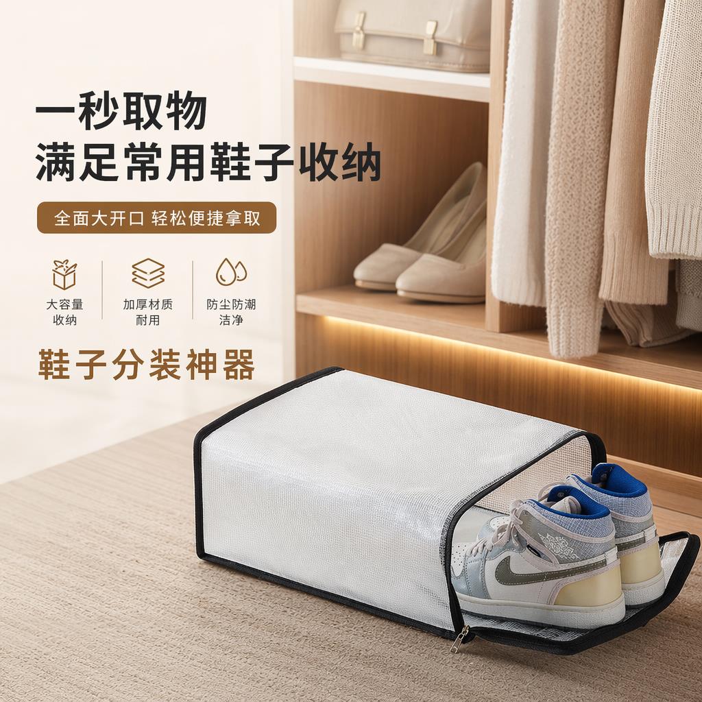 多功能手提鞋收纳袋旅行便携防水防尘家用运动球鞋分类整理收纳袋