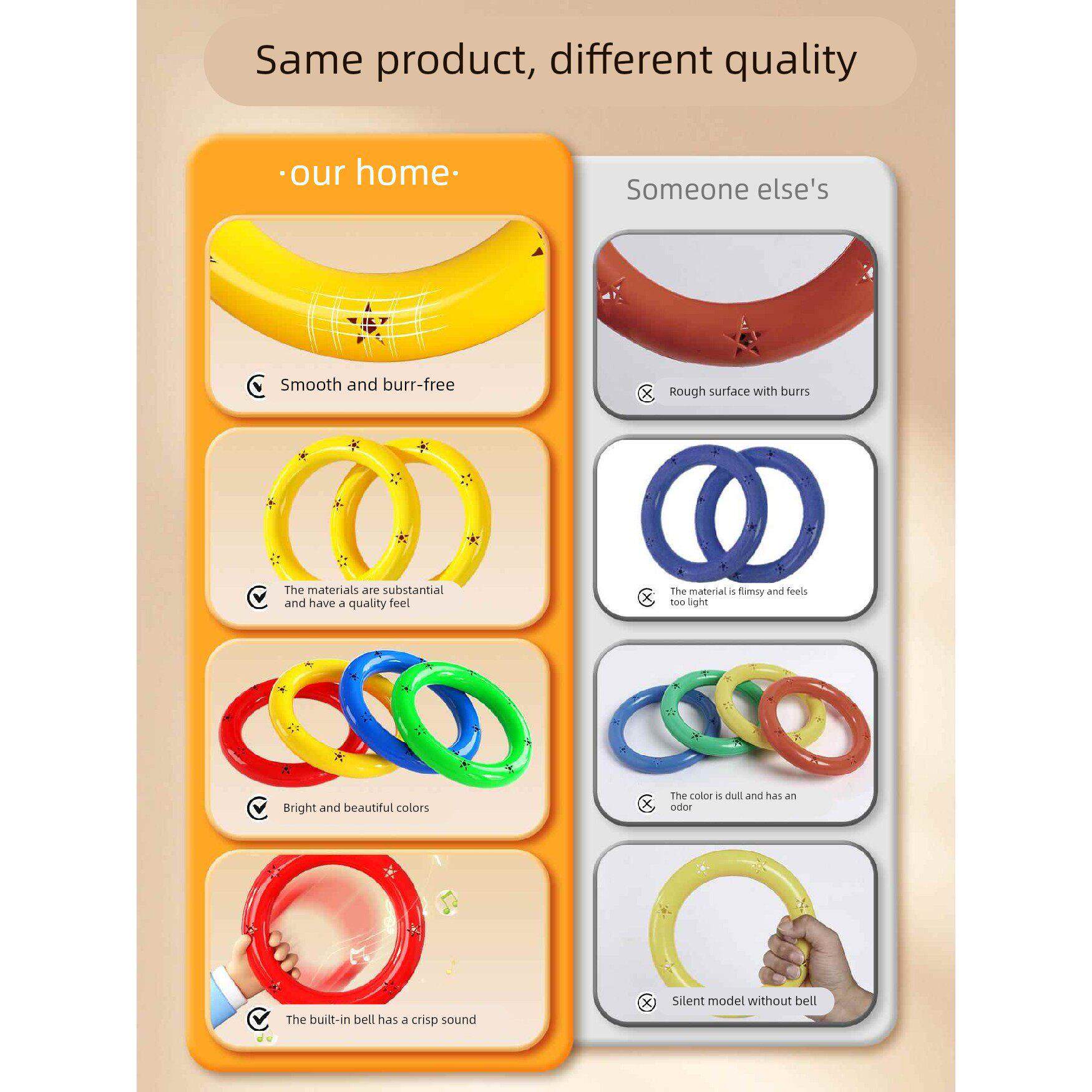 幼儿园有声体操环晨操早操器械道具体操圈塑料舞蹈手环儿童手摇铃