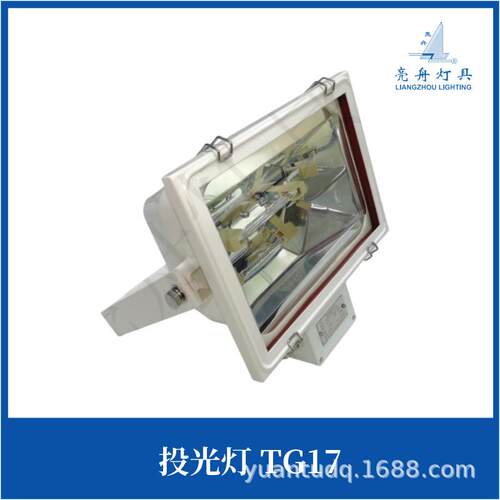 亮舟船用TG17不锈钢投光灯TG17S远程强光射灯500/1000W卤钨探照灯