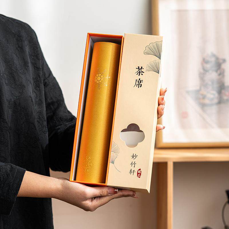国风织锦茶席轻奢桌旗茶桌垫国潮风茶艺杯垫茶几布艺防水防滑桌旗