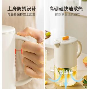 耐高温玻璃泡茶开水凉水壶家用大容量防尘自动开合冷水壶2024新款
