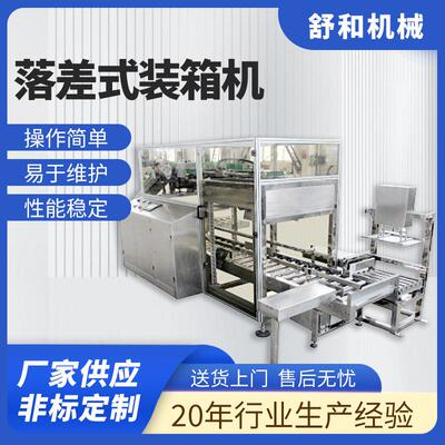 落差式装箱机定制装袋装盒装产品全自动速跌落式装箱机厂家
