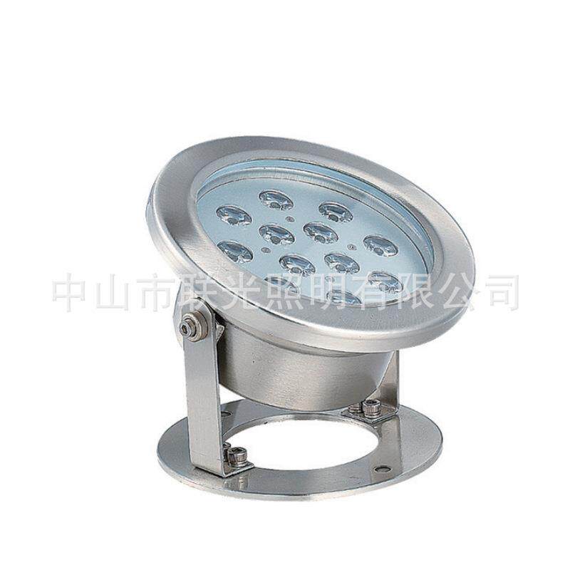 led水底灯景观水下射灯12W18W低压12V24V七彩RGB泳池不锈钢喷泉灯