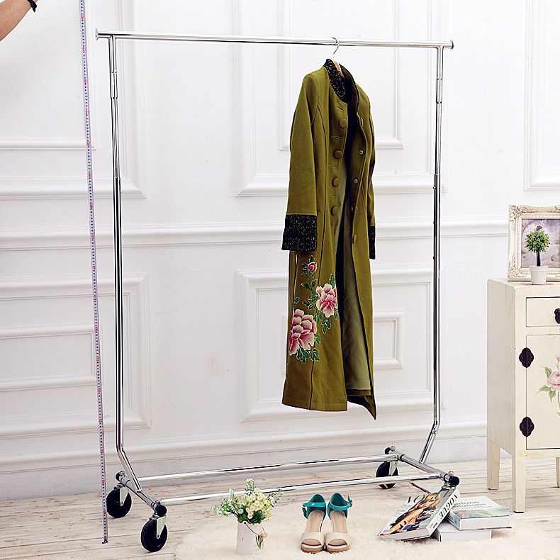 源头厂家移动伸缩折叠龙门架带轮子单杠展销会商场挂衣架拆卸方便