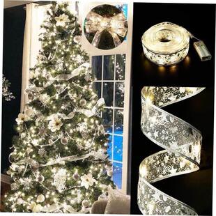Christmas decoration?tree ribbons LED lights string ribbons
