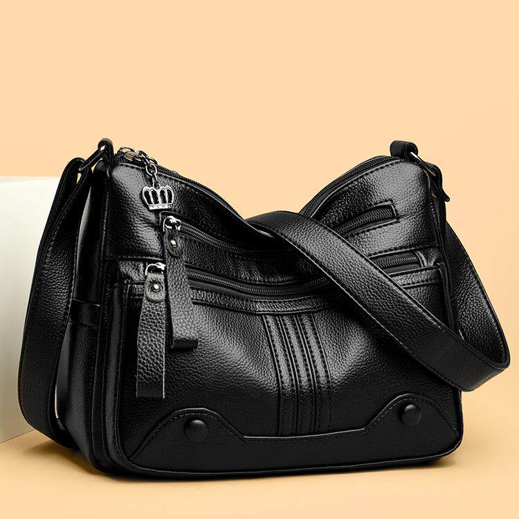 法国包包女2025新款软皮单肩斜挎包大容量百搭妈妈包中年婆婆大包