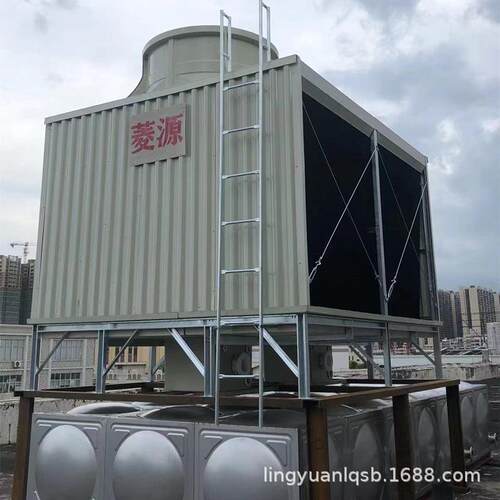 惠州供应玻璃钢方形横流式冷却塔系列125T方塔注塑机组降温应用