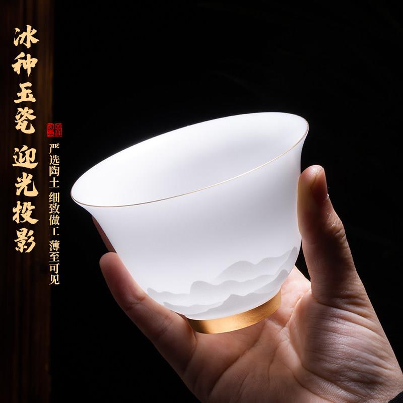套金级冰种脂玉功夫茶奖具组2025新JW-HUANS款家用高档羊办公室白