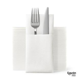 一次性刀叉包加厚无尘纸口布餐垫西餐厅酒店家用餐巾白色定制logo