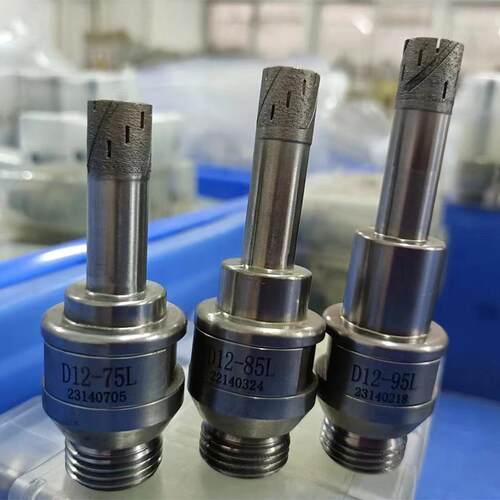 L75总长1/2G螺纹头新型整体玻璃钻头免磨钻头金刚石烧结青铜钻头