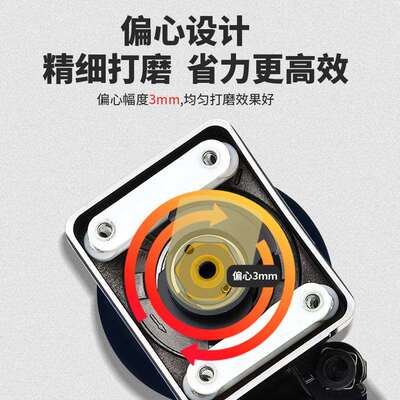 美特气动工具5123方形打磨机工业级手持式气磨机抛光机腻子磨砂机