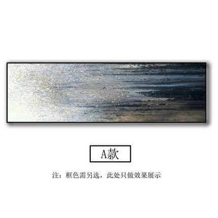 装饰画式间主卧房卧室高档背景奢挂画墙意油画床头立体轻砂岩抽象