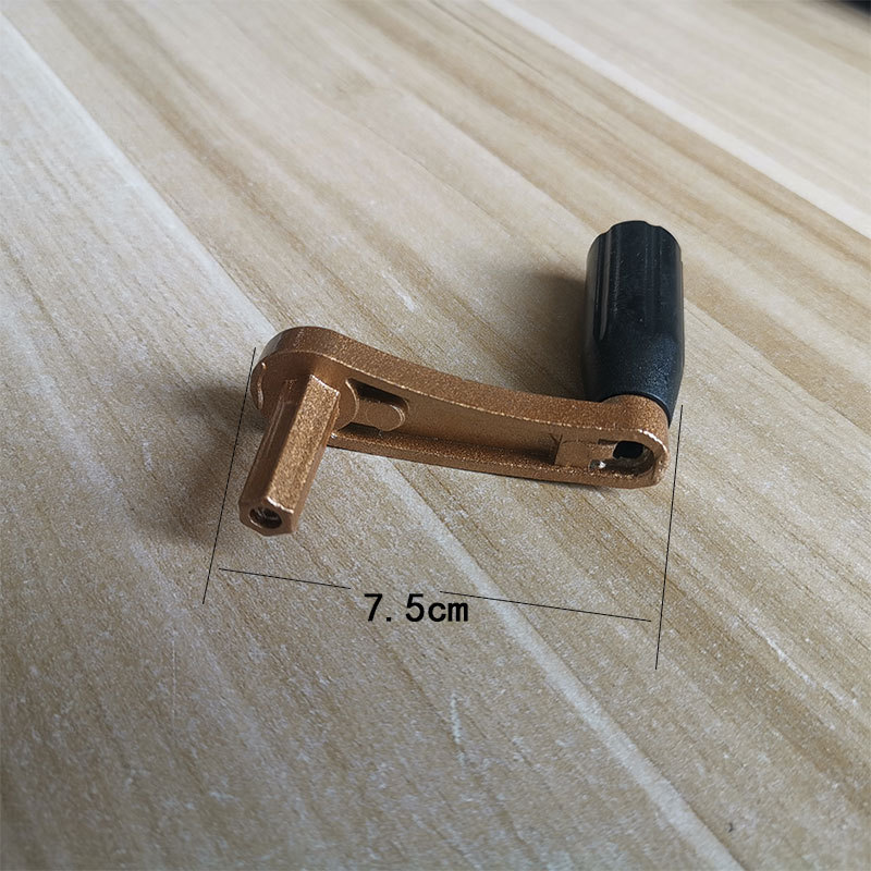 手摇升降器六边型铝合金手柄专用握把配件短款双杆器摇把器