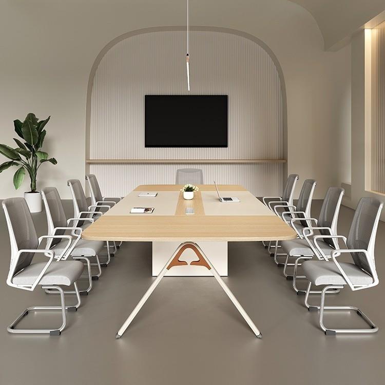 办公家具会议桌长桌简约现代长条桌小型会议室接待洽谈椅组合实木