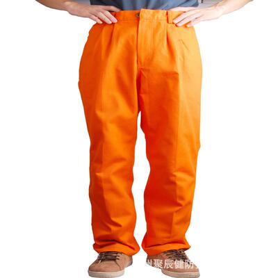 友盟AP-8101焊接工作裤橙色防火阻燃材质舒适耐磨烧焊服
