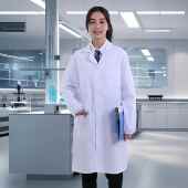 化学实验室防护衣实验服白大褂初中中考大学生男女纯棉薄食品厂化