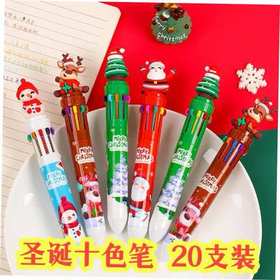 Creative Santa Claus ten-color ballpoint PEN Christmas gift