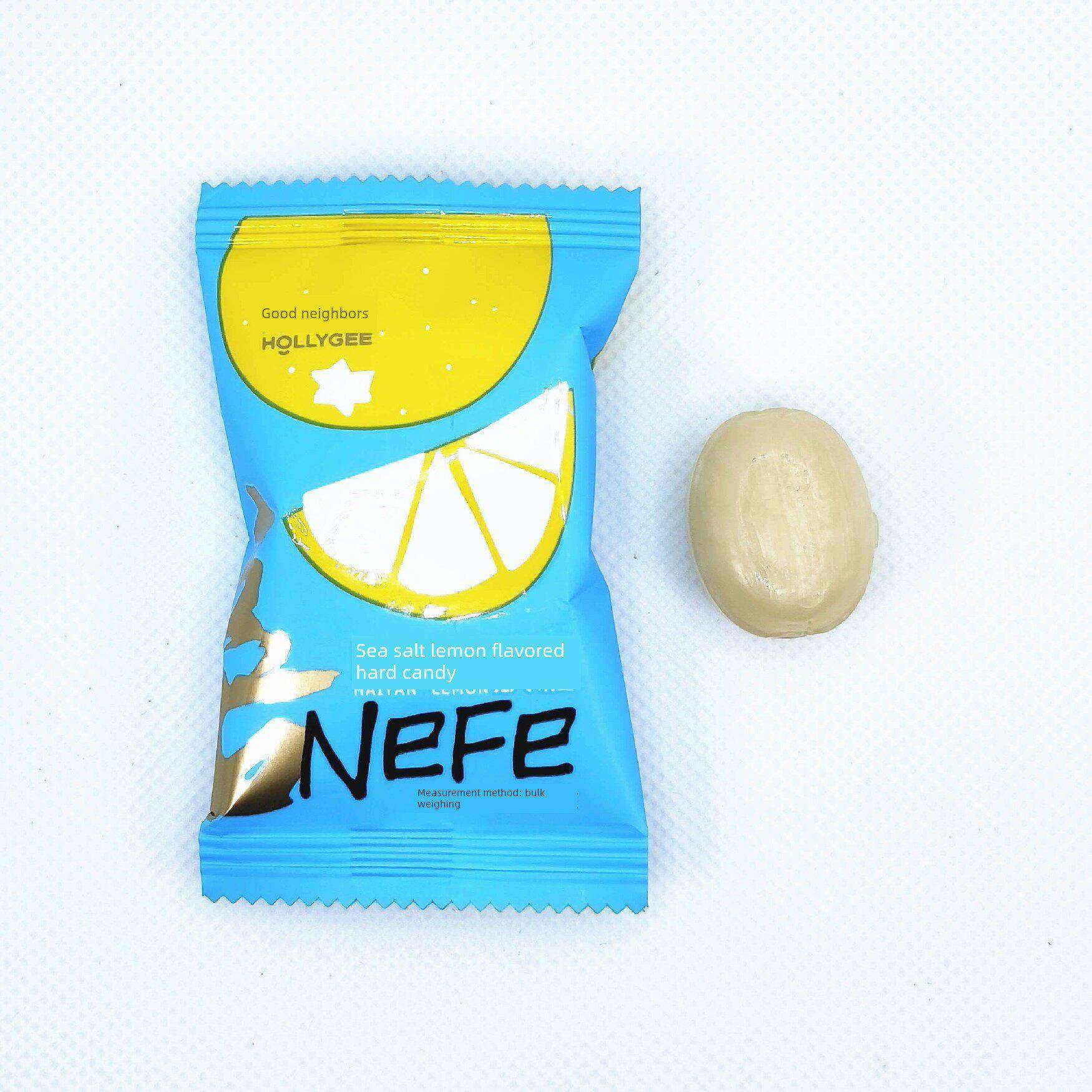 好邻居喜字版海盐柠檬味硬糖散称结婚庆喜糖果休闲零食咸味买年货