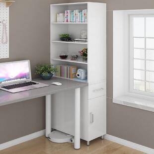 夹缝实木转角侧面抽拉书桌沙发边柜书柜儿童书架窄柜收纳柜置物架