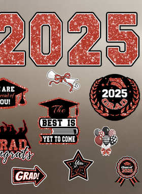 CT390 2025毕业季旅行磁性贴Congrats Grad节日装饰车身贴磁吸贴