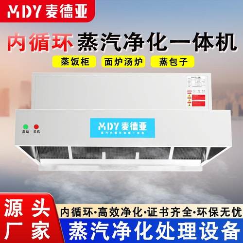 蒸汽净化一体机内循环油烟机蒸包子汤粉店蒸饭柜蒸汽净化处理设备