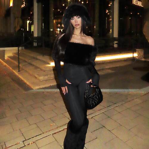 Women's Winter Fashion One-Shoulder Jumpsuit