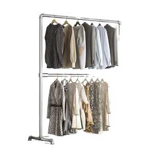 架子钢管晾衣架落地阳台卧室挂衣架家用凉挂晒被晾衣杆热 晾衣服