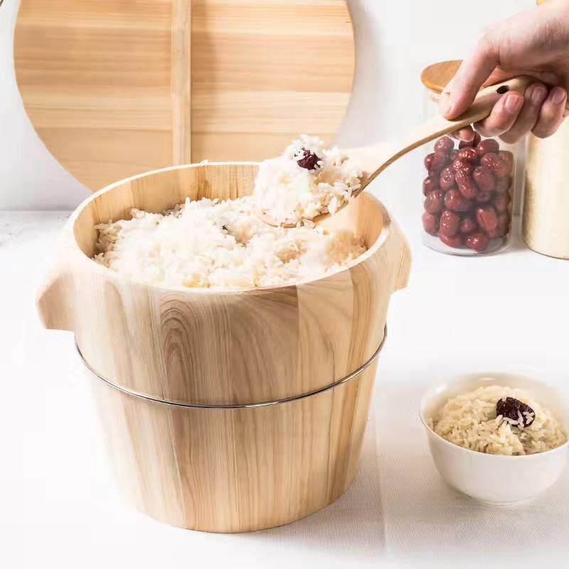 厨房家用蒸饭木桶 木制杉木蒸米饭饭桶 大小木桶糯米饭蒸格蒸饭桶