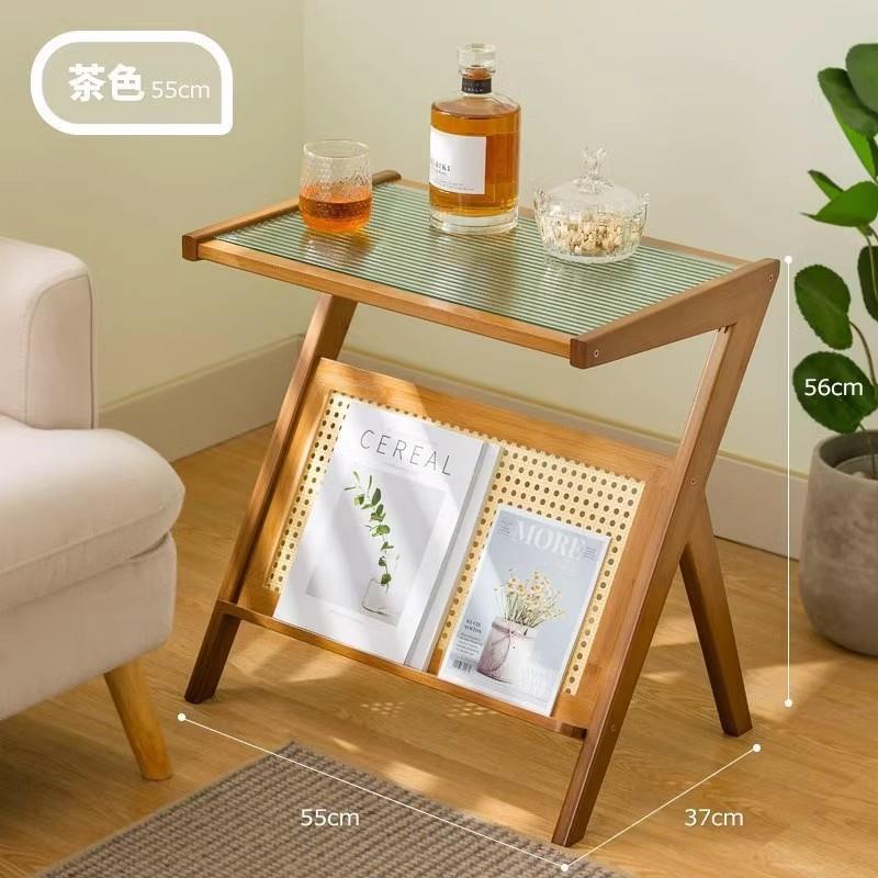 边几沙发边柜创意客厅小茶几床头轻奢角几卧室现代简约楠竹床头柜