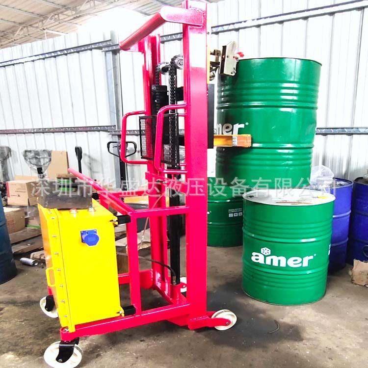 电动油桶车配重式半电动油桶堆车DT280鹰嘴油桶升降搬运车