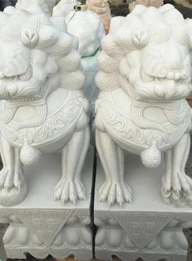 石子一对看门家用门青墓石地小号祠堂大口GTS006狮酒店摆件