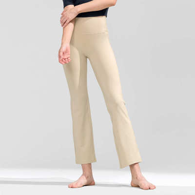 瑜伽服无尴尬线高腰提臀运动健身阔腿裤外穿微喇叭瑜伽裤女