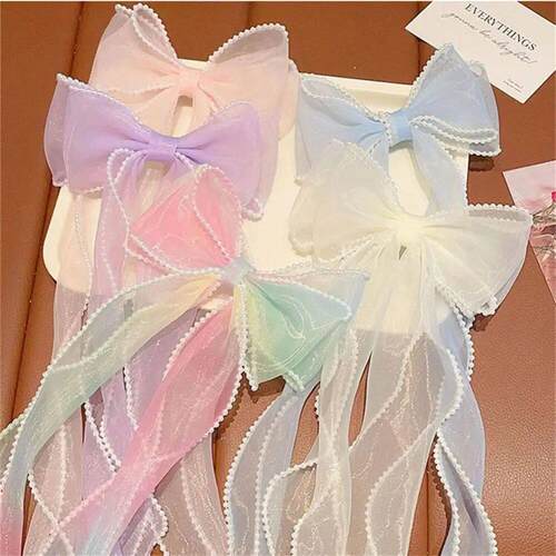 Pearl Big Bows Ribbons Children
